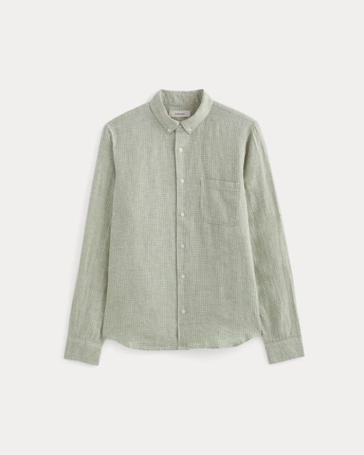 Alternative view of The Classic Shirt in Linen | Elm Gingham