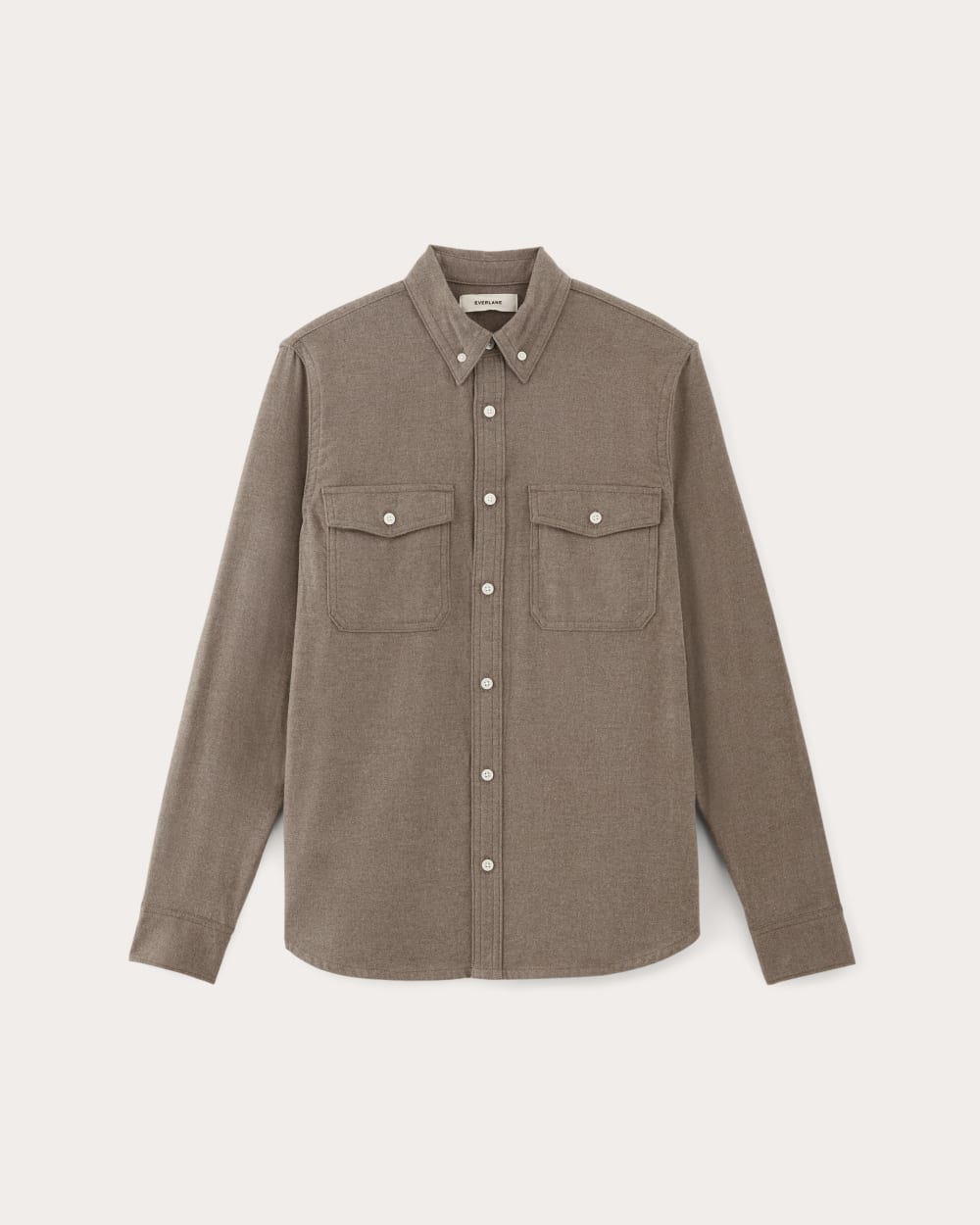 The Brushed Flannel Shirt | Taupe Melange - Image 2