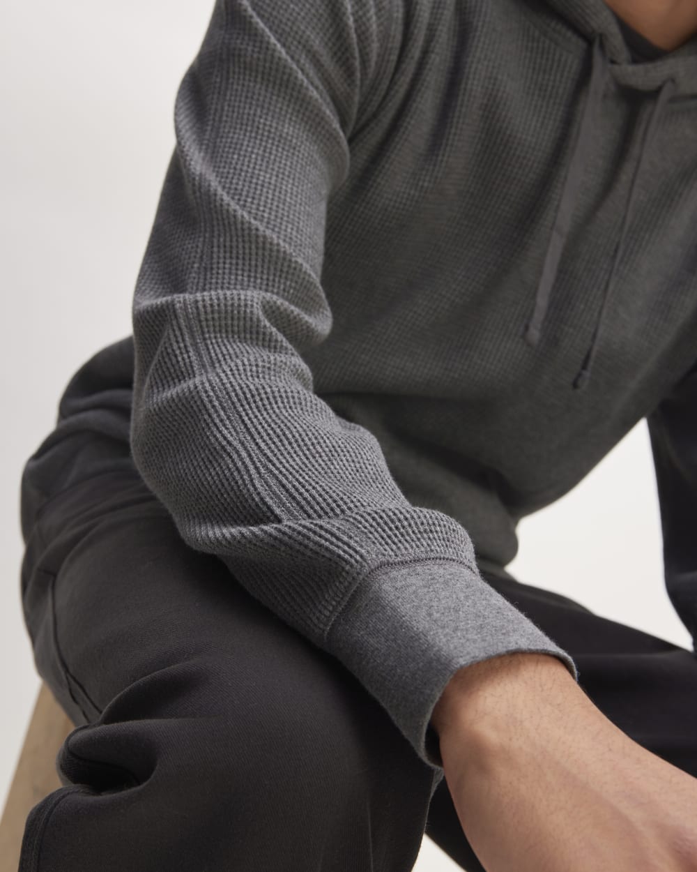 The Waffle-Knit Hoodie | Heathered Charcoal - Image 5