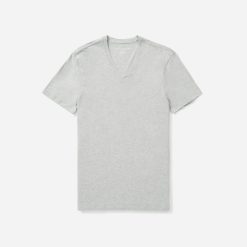 Alternative view of The Organic Cotton V-Neck Tee |  Heathered Grey