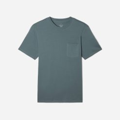 Alternative view of The Organic Cotton Pocket Tee | Greyish Blue