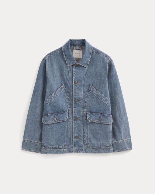 Alternative view of Relaxed Denim Barn Jacket | Robbins Indigo