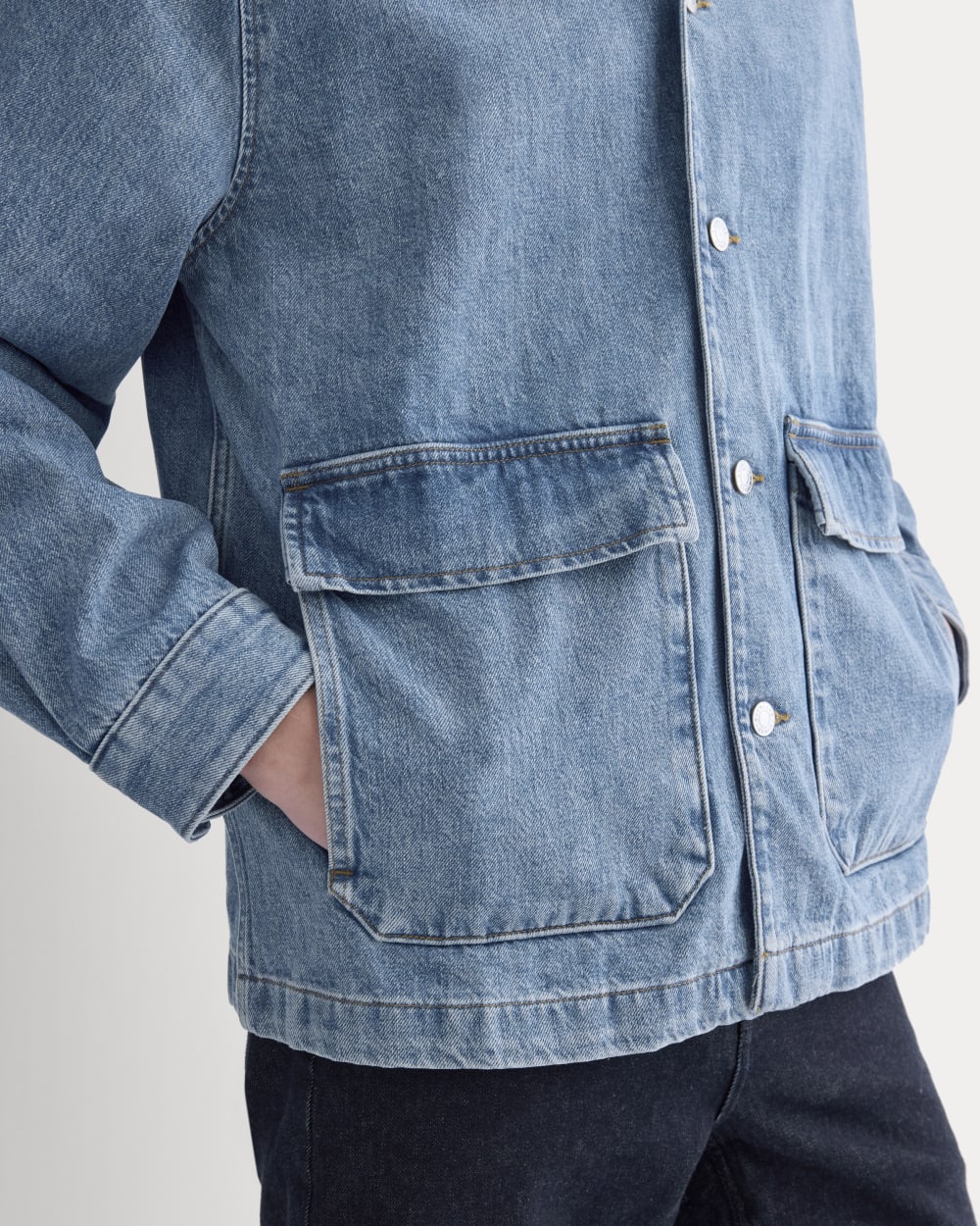 Denim Shacket | Vintage Mid Indigo - Image 3