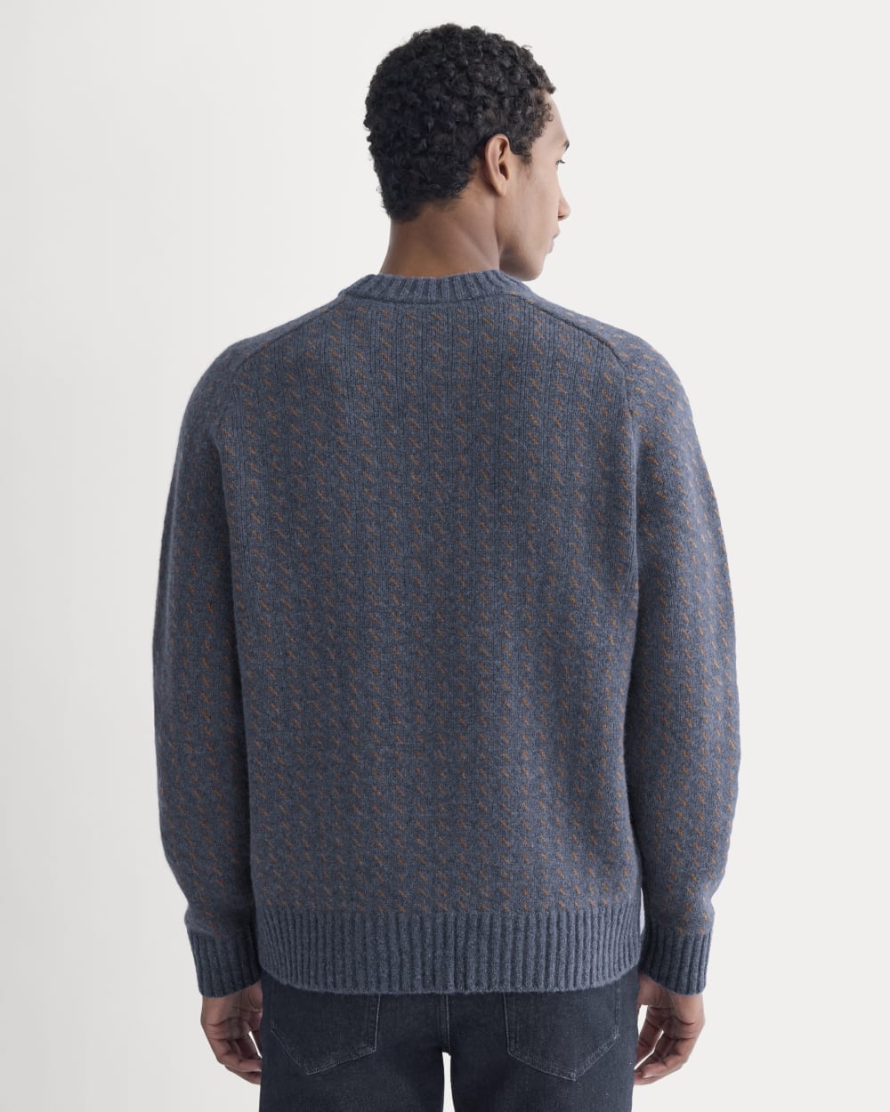 Wool Cashmere Nordic Crew | Heathered Indigo - Image 5