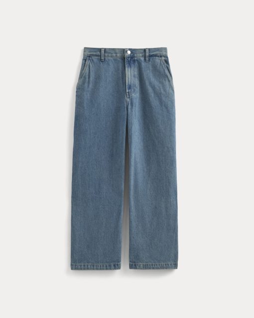 Alternative view of Baggy Rigid Jean | Mid Indigo | 30