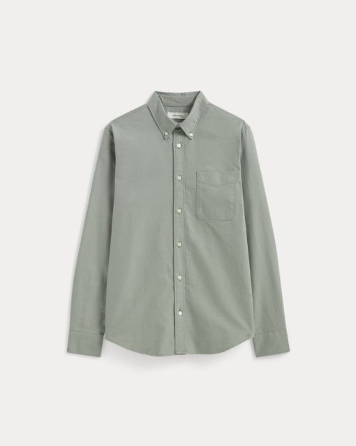 Alternative view of The Slim Oxford Shirt | Sage Green | Standard