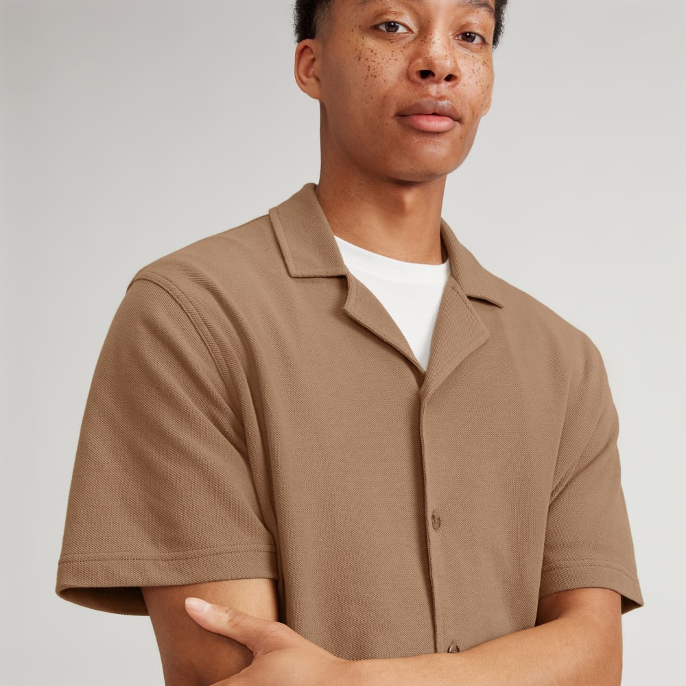The Pique Short-Sleeve Shirt | Toasted Coconut - Image 4