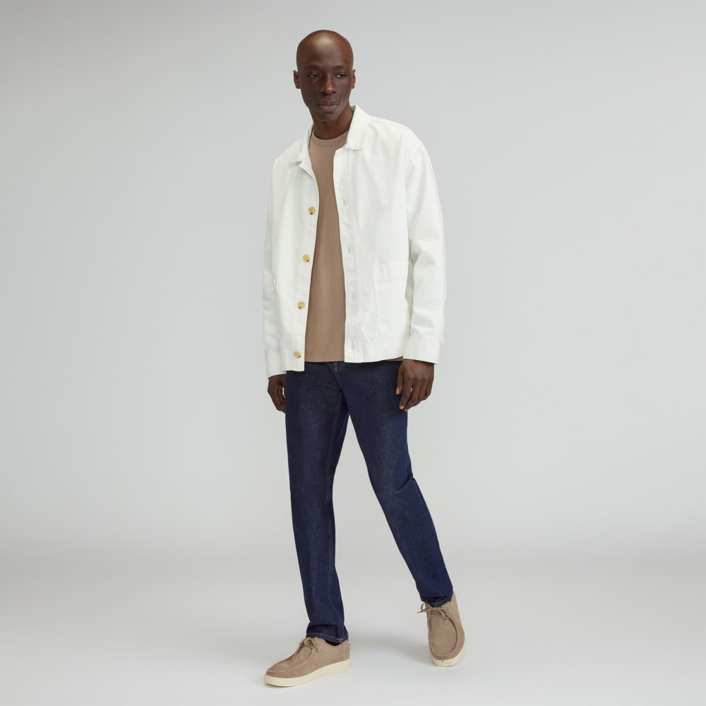 The Organic Cotton Herringbone Utility Jacket | Bone - Image 6