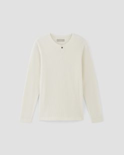 Alternative view of The Waffle Long-Sleeve Henley | Bone