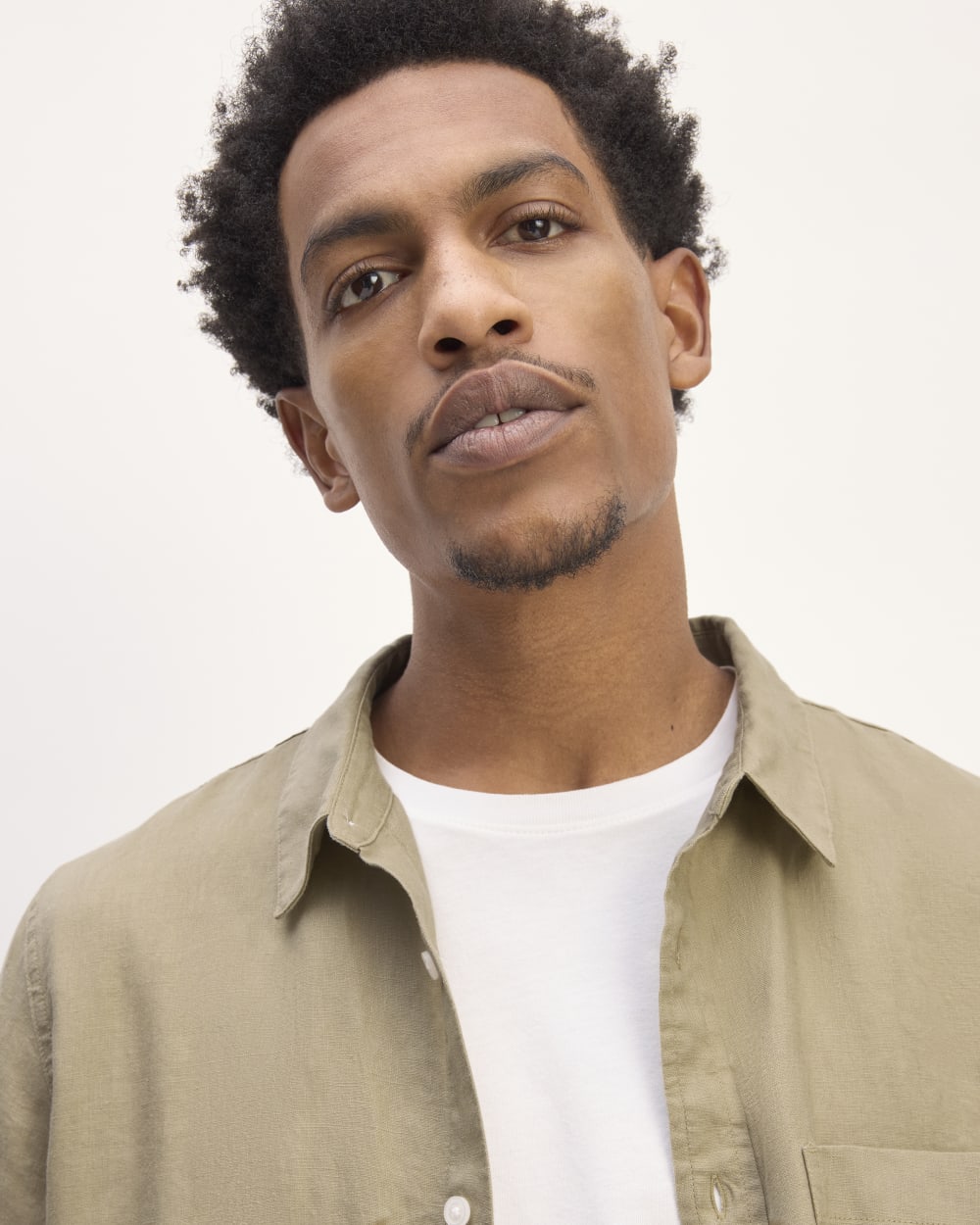 The Linen Straight Hem Shirt | Trench Coat Khaki - Image 4