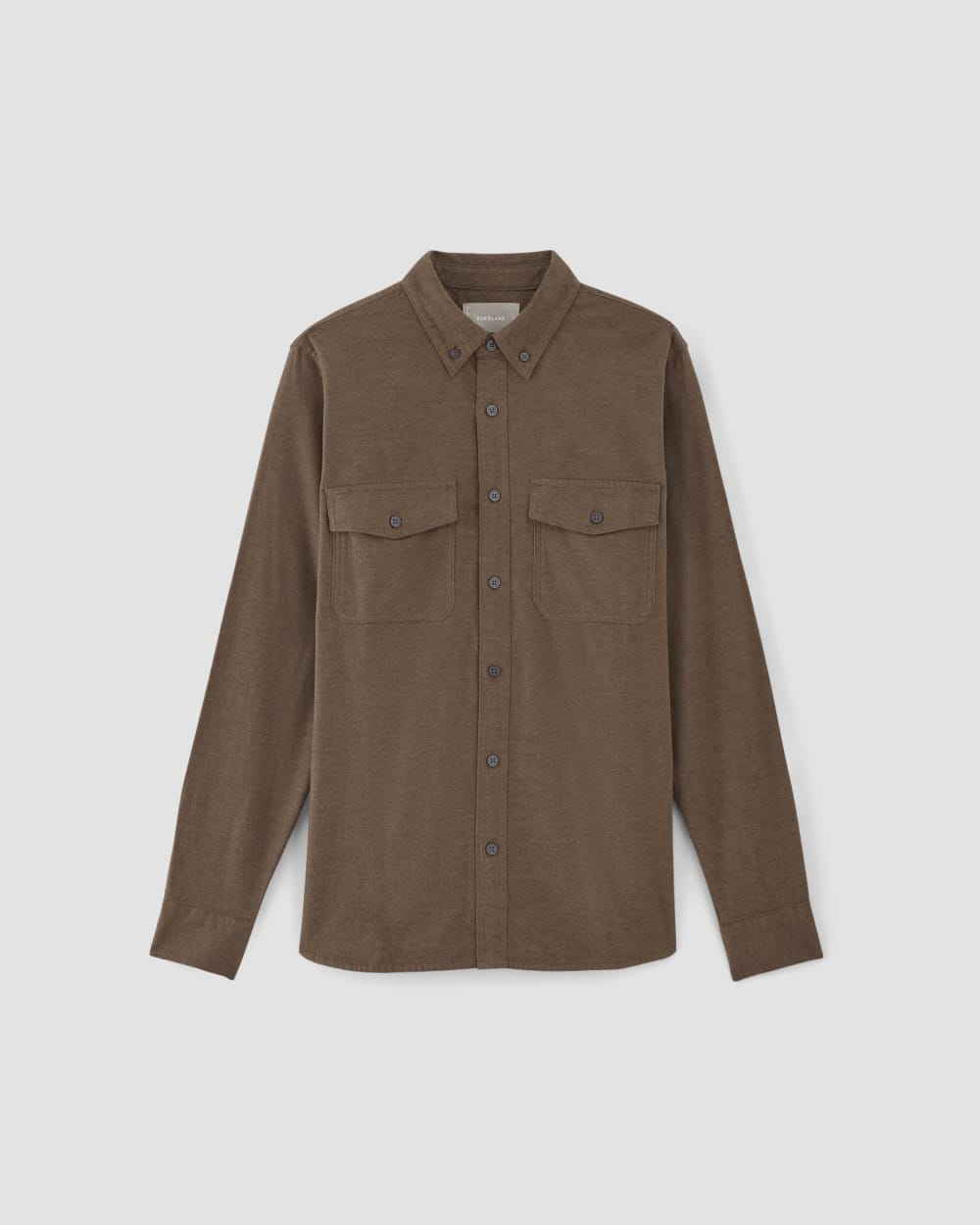 The Brushed Flannel Shirt | Heathered Cocoa Brown - Image 2