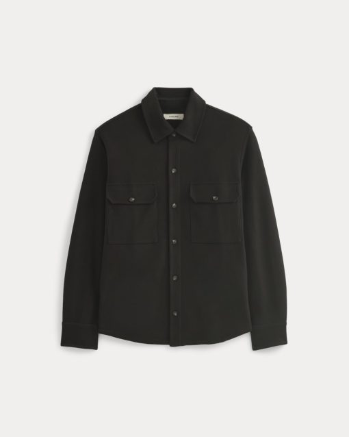 Alternative view of Relaxed Knit Utility Shirt | Black