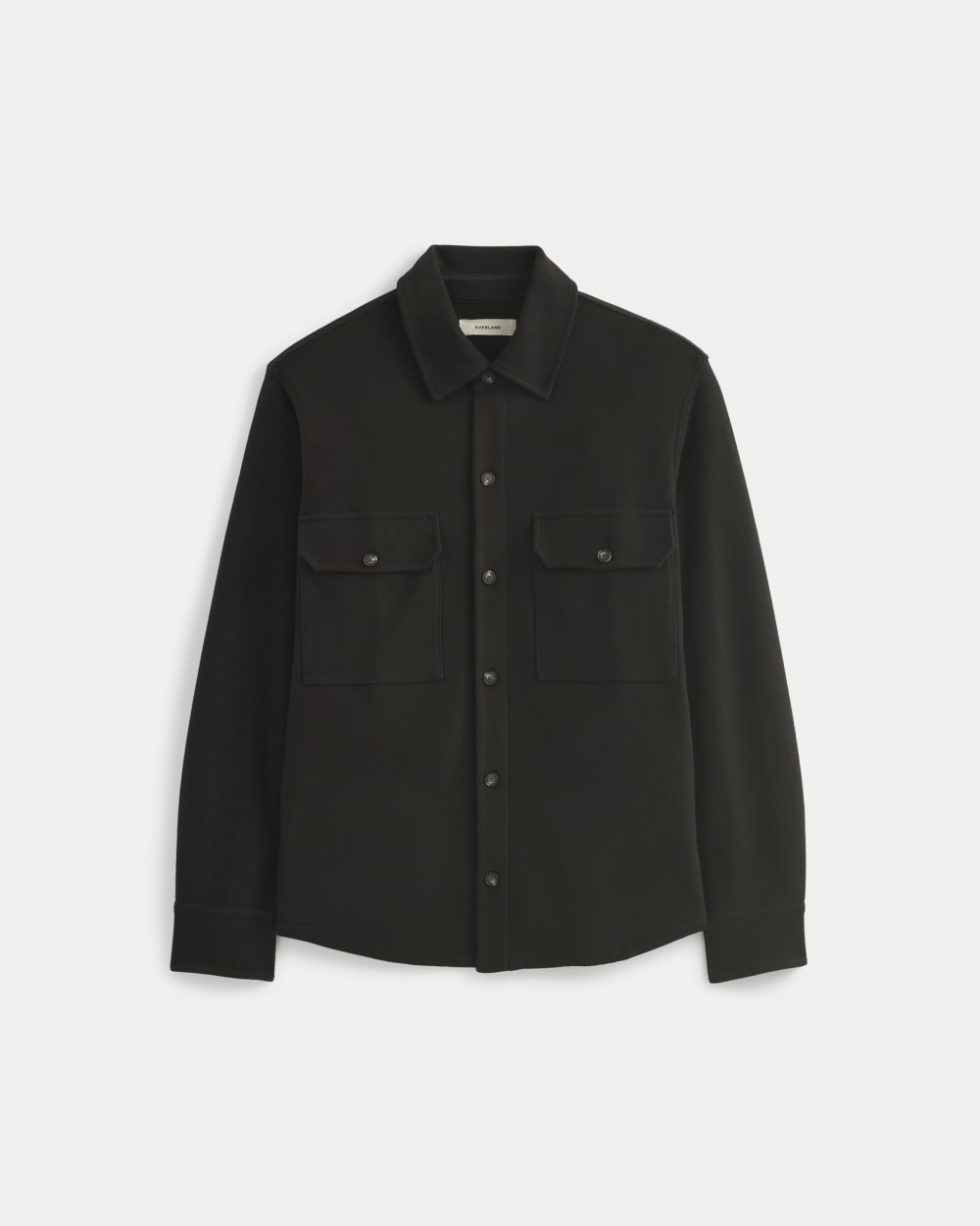 Relaxed Knit Utility Shirt | Black - Image 2