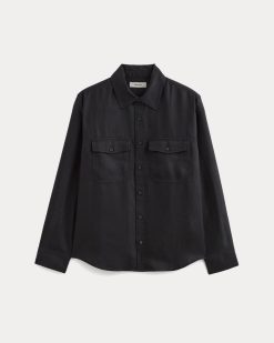 Alternative view of The Linen Utility Shirt | Black