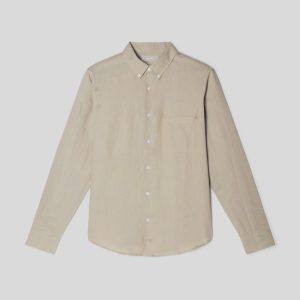 Alternative view of The Classic Shirt in Linen | Seagrass