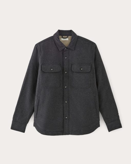 Alternative view of The ReNew Fleece-Lined Heavyweight Overshirt | Heather Charcoal