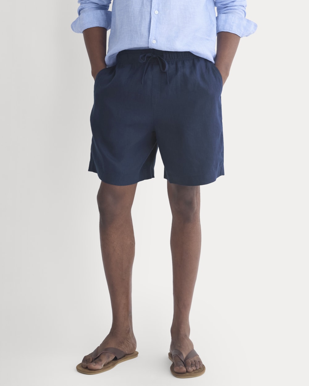 Linen Easy Short | Navy - Image 4