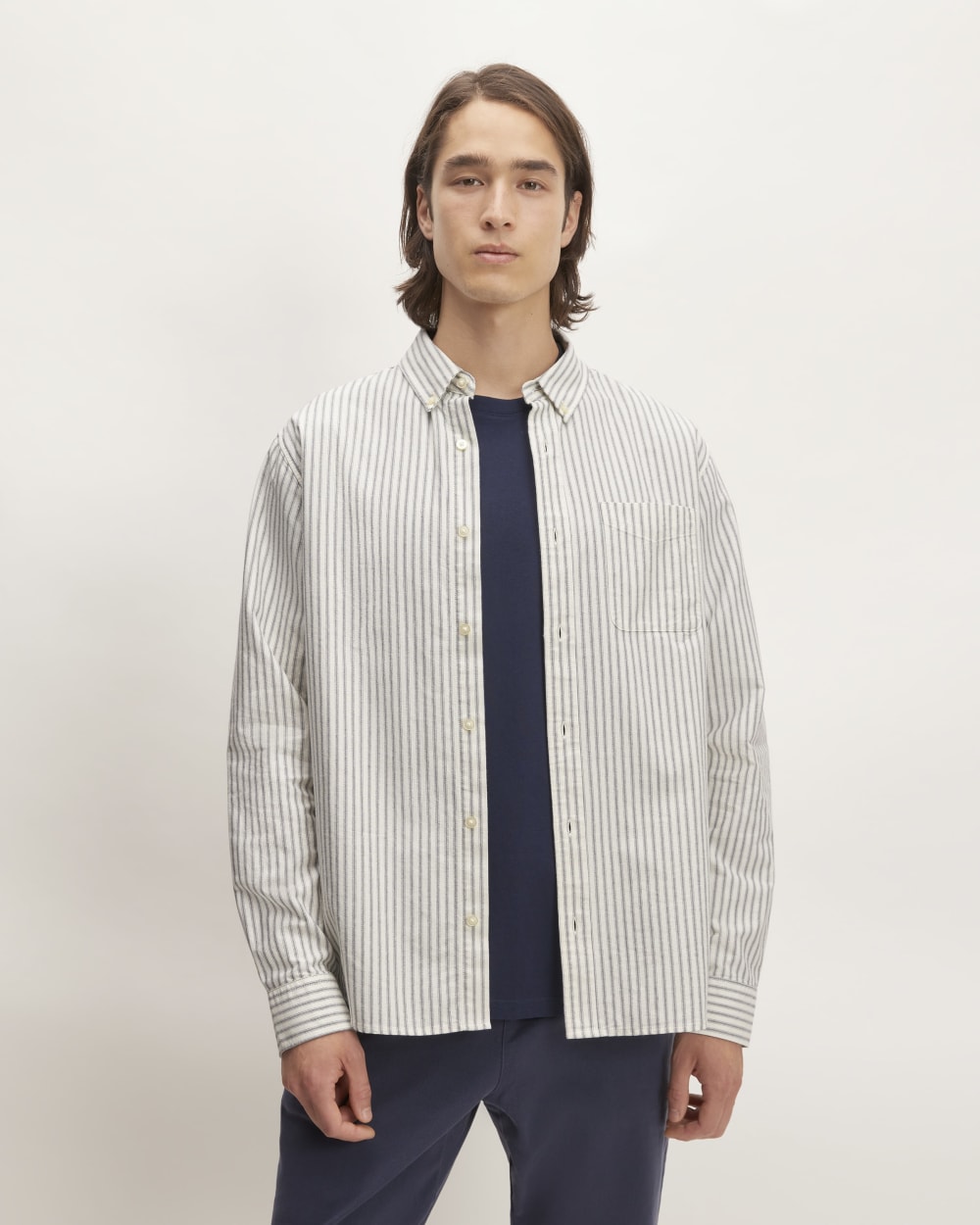 The Classic Oxford Shirt | Bone/Navy | Standard