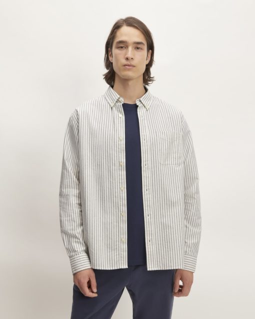 The Classic Oxford Shirt | Bone/Navy | Tall