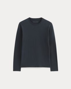 Alternative view of The Essential Organic Long-Sleeve Tee | Deep Navy