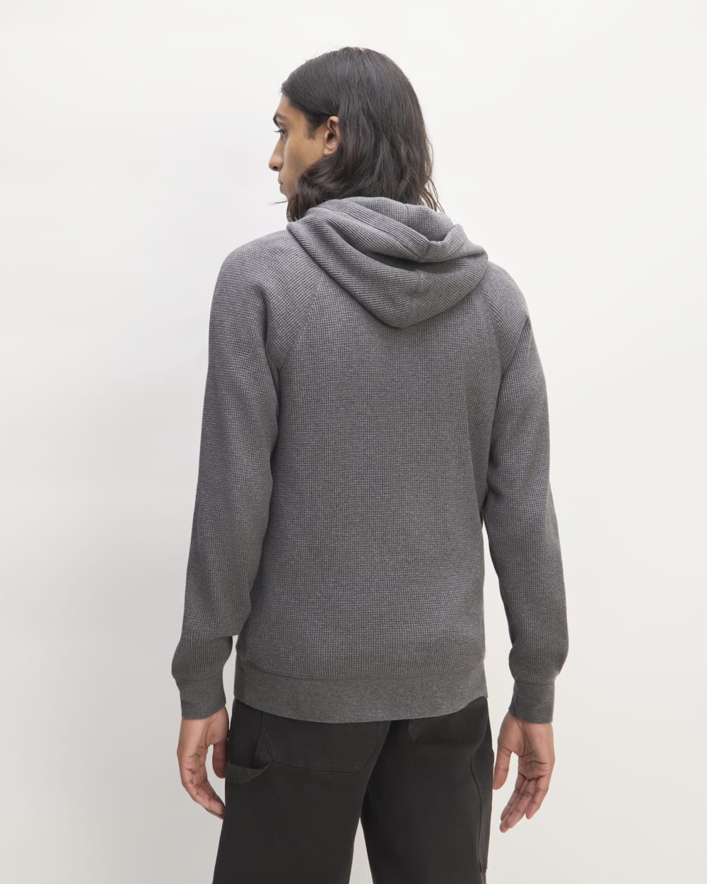 The Waffle-Knit Hoodie | Heathered Charcoal - Image 6