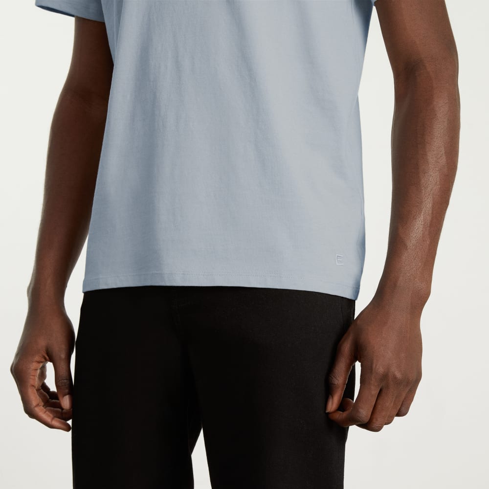 The Organic Cotton V-Neck Tee | Sky - Image 2