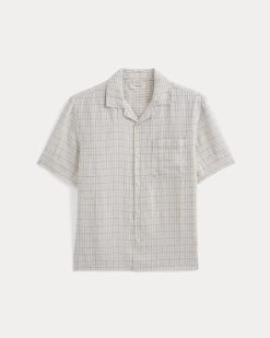 Alternative view of Linen Resort Shirt | Bone Plaid