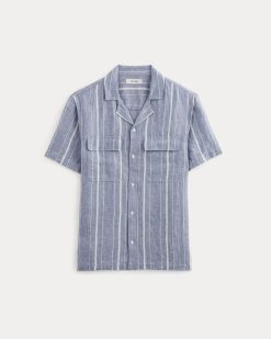 Alternative view of The Resort Shirt in Linen | Dutch Blue / Bone