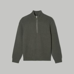Alternative view of The Felted Merino Half-Zip Sweater | Kambaba