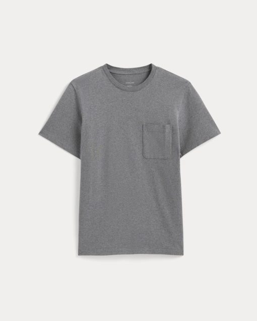 Alternative view of The Premium-Weight Pocket Tee | Uniform | Mid Heathered Grey