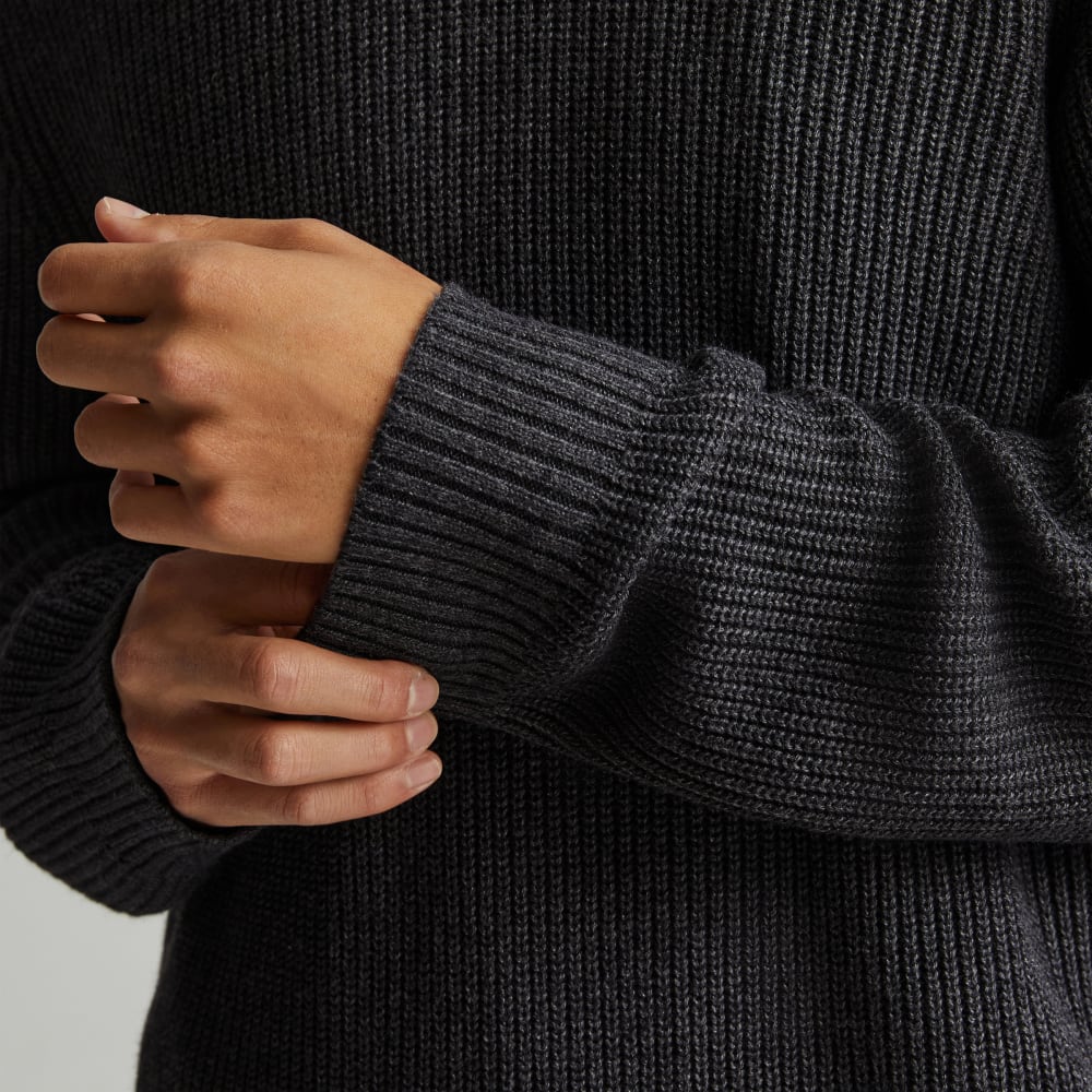 The No-Sweat Ribbed Crew | Heather Ash - Image 5