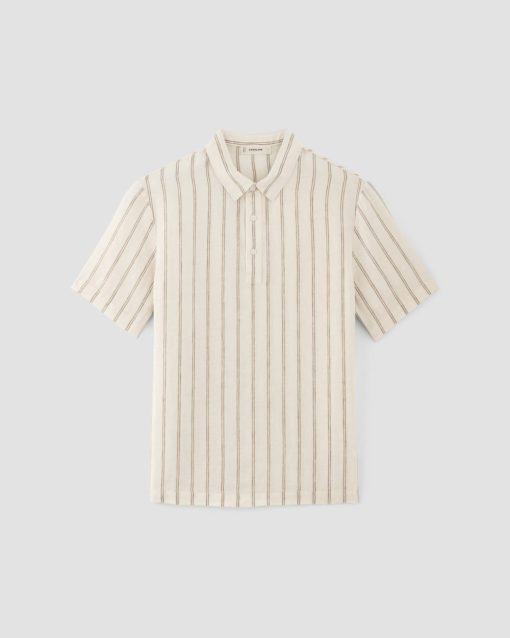 Alternative view of The Linen Short-Sleeve Popover Shirt | Bone / Cornstalk