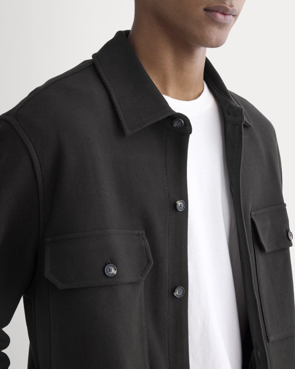 Relaxed Knit Utility Shirt | Black - Image 4
