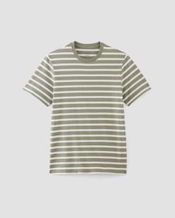Alternative view of The Premium-Weight Crew | Uniform | Mariner Stripe / Shadow / Bone