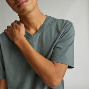 Alternative view of The Organic Cotton V-Neck Tee | Green Balsam