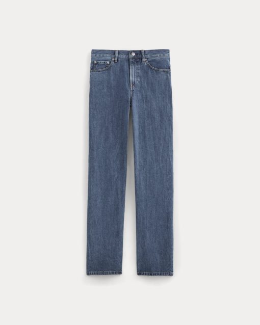 Alternative view of The '90s Loose Straight Jean | Medium Blue