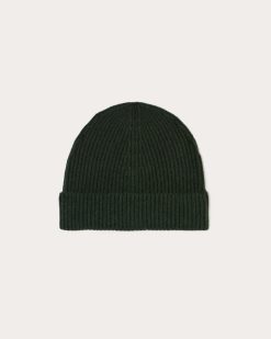 Alternative view of The Cashmere Ribbed Beanie | Scarab