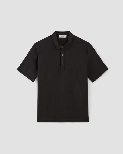 Alternative view of The Linen Short-Sleeve Popover Shirt | Black