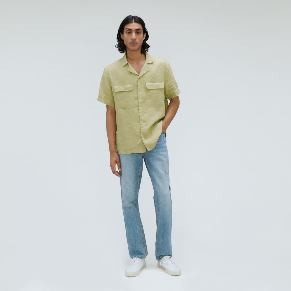 The Resort Shirt in Linen | Leek - Image 6