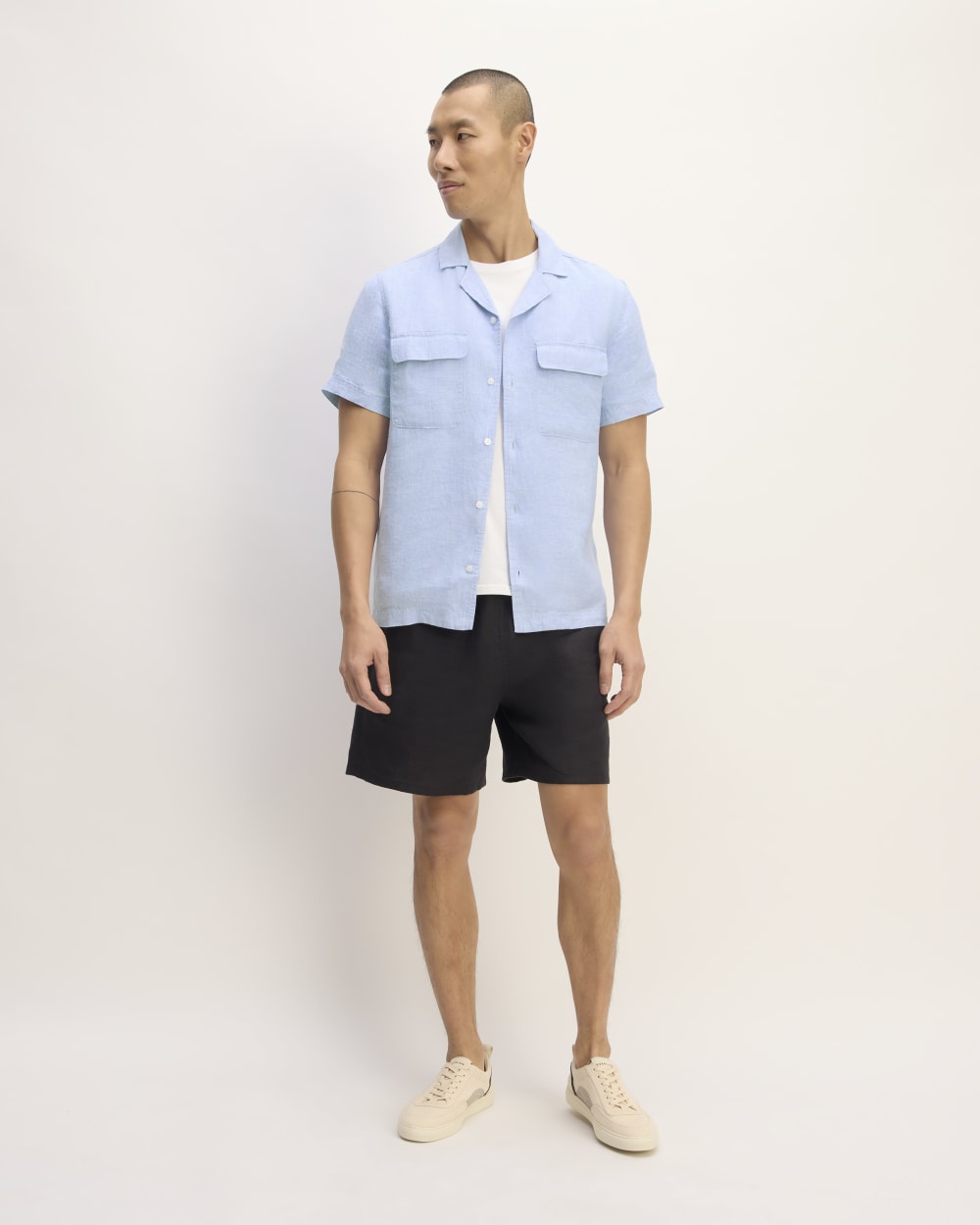 The Resort Shirt in Linen | Light Blue - Image 3