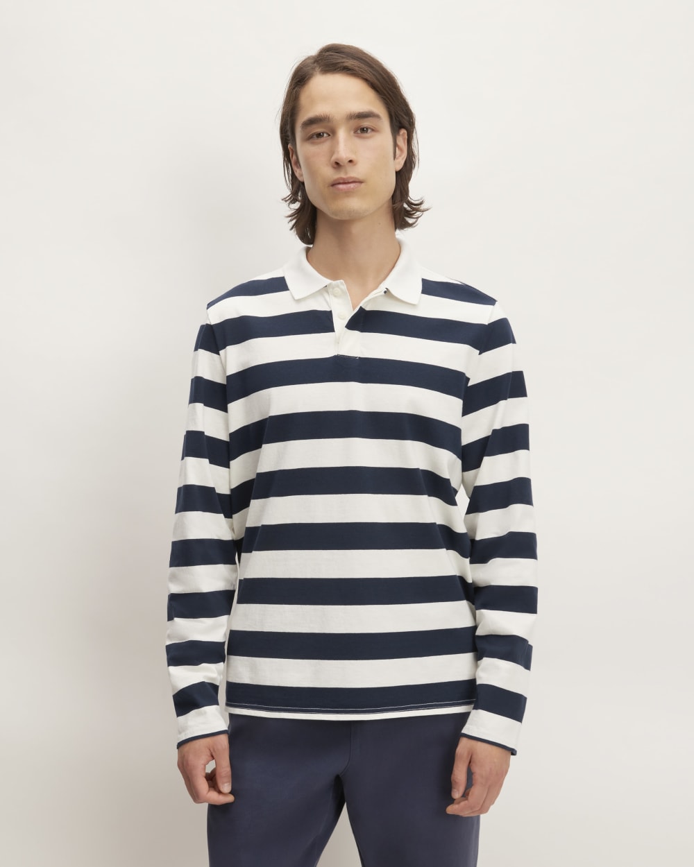 The Premium-Weight Rugby Shirt | Navy / Bone