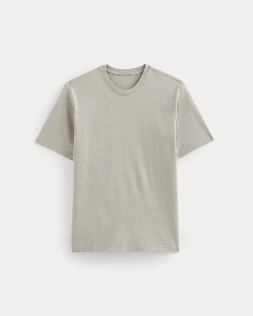 Alternative view of Relaxed Midweight Tee | Heathered Oatmeal