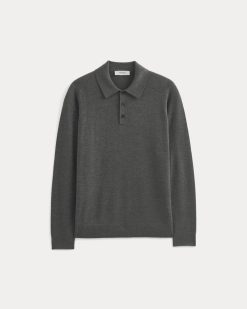 Alternative view of Ultrasoft Polo Sweater | Heather Mid Charcoal
