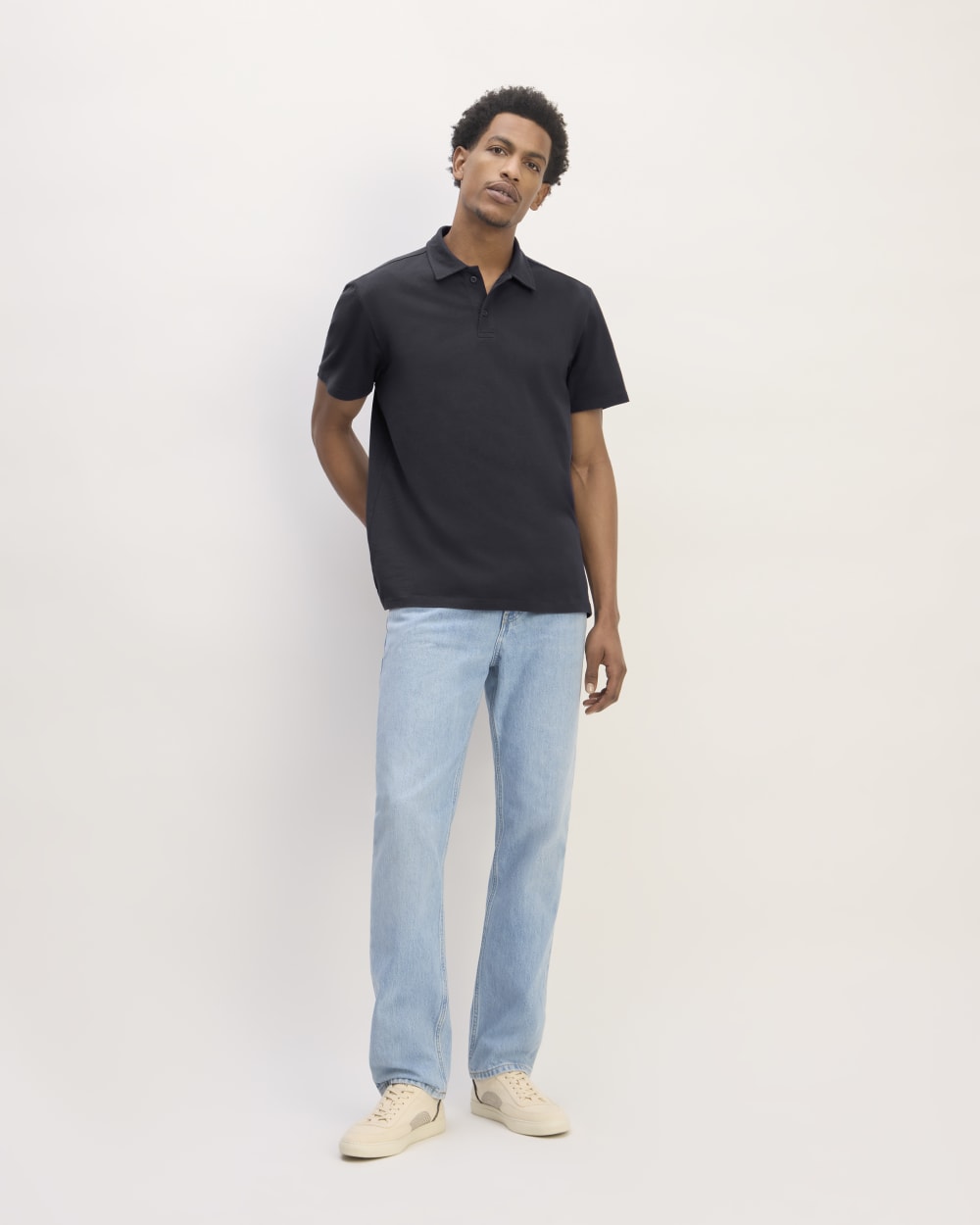 The Premium Weight Short-Sleeve Polo | Deep Navy - Image 3