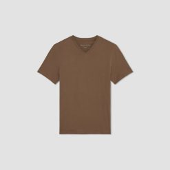 Alternative view of The Essential Organic V-Neck Tee | Cocoa