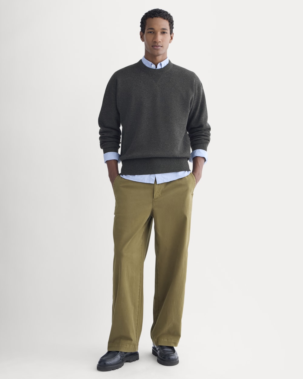 Luxe Merino Double-Knit Sweater | Heather Charcoal - Image 3