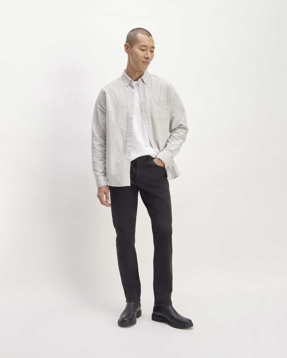 The Classic Oxford Shirt | Charcoal / White | Standard - Image 3