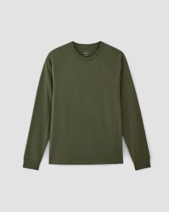 Alternative view of The Premium-Weight Long-Sleeve Crew | Uniform | Deep Moss Green