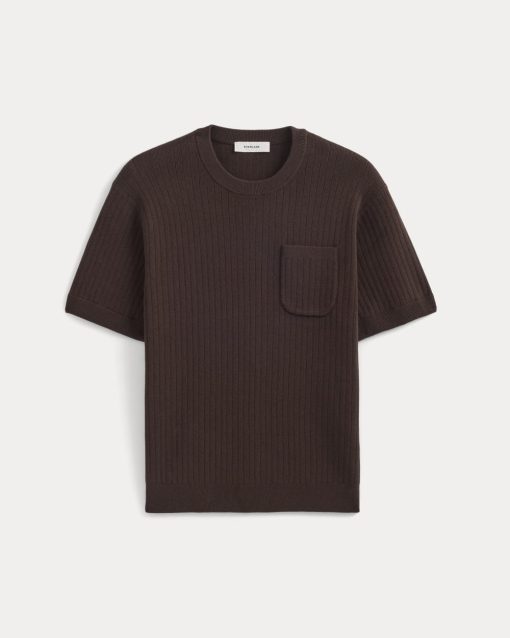 Alternative view of Textured Knit Tee | Coffee Bean