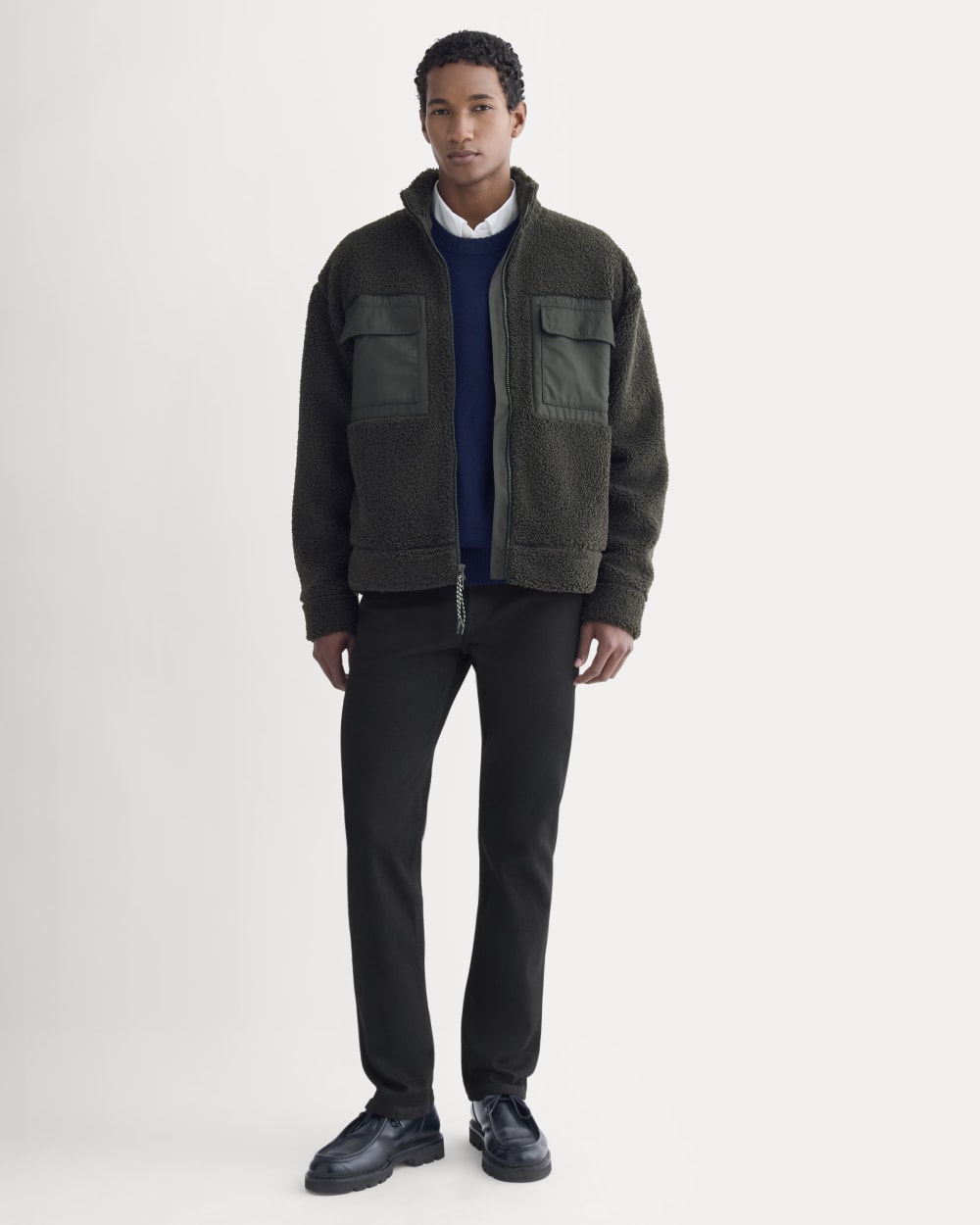 ReTrack Fleece Zip-Up | Black - Image 3